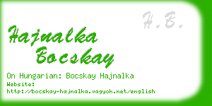 hajnalka bocskay business card